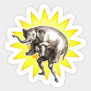 pachyderm heavy animal Sticker